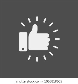 Super flat vector icon. Like flat vector icon. Approve flat vector icon. Yes flat vector icon