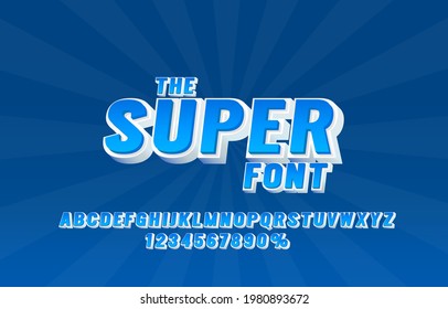 The Super font set collection, letters and numbers symbol. Vector illustration