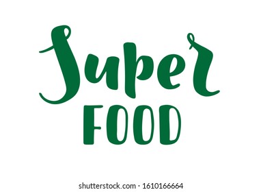 Super food vector hand lettering