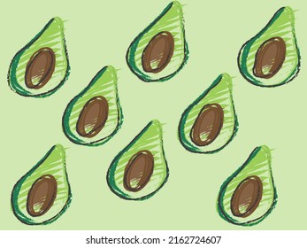 Vocado superfrutal por dibujo a mano