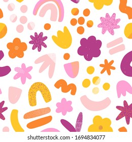Super fun abstract vector seamless pattern