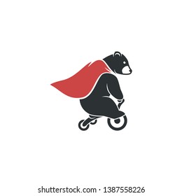 super funny bear logo design