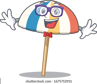 Super Funny Geek beach umbrella cartoon character design