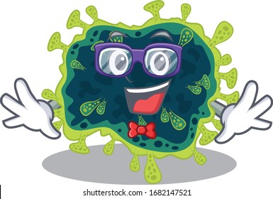 Super Funny Geek beta coronavirus cartoon character design