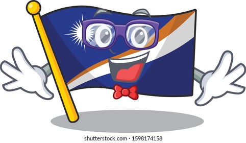 Super Funny Geek flag marshall island Scroll cartoon character design