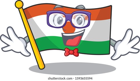 Super Funny Geek flag niger Scroll cartoon character design