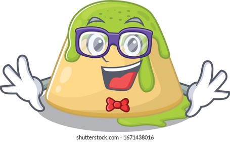 Super Funny Geek pudding green tea cartoon character design