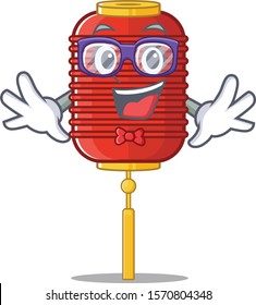 Super Funny Geek smart chinese lantern mascot cartoon style