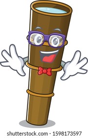 Super Funny Geek telescope Scroll cartoon character design