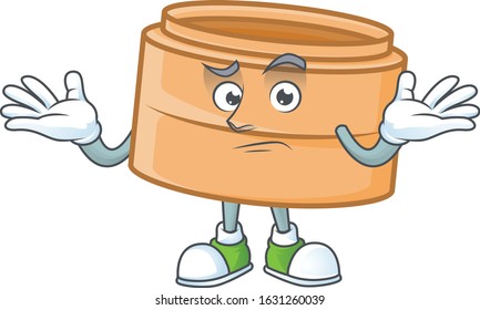 Super Funny Grinning dimsum basket mascot cartoon style