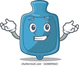 Super Funny Grinning hot water bag mascot cartoon style