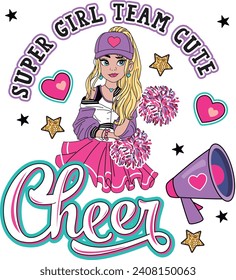 super girl graphic tees for girl cheer