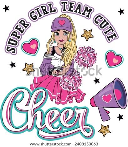 super girl graphic tees for girl cheer
