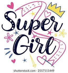 Super Girl Retro Vintage T-Shirt