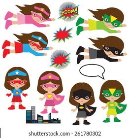 Super girl vector illustration