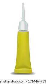 Super glue. 3D realistic metallic container glue . Vector
