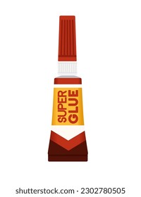 Super glue for fast fix universal fast glue vector illustration isolated on white background