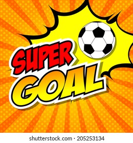 Super Goal Bolha de Fala Cômico, Desenho Animado
