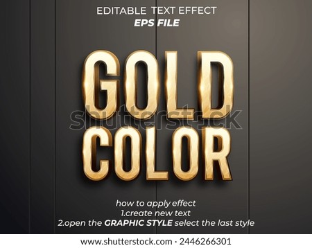 super gold text effect with 3d style, vector template