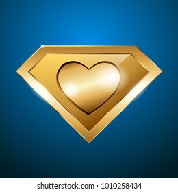 Super golden heart