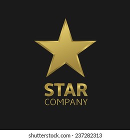 Super golden star vector logo icon for your company