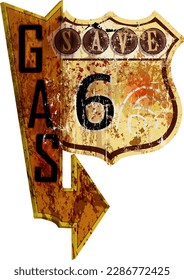 super grungy vintage diner sign,heavily rusted and damaged retro style, vector illustration 