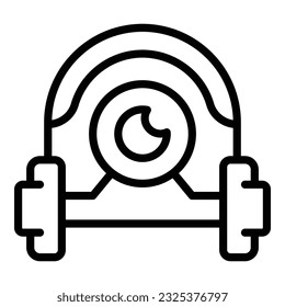 Vector de contorno de icono de cámara Super Hd. Comunicación en línea. Videoconferencia