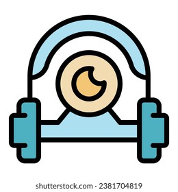 Super hd camera icon outline vector. Online communication. Video conference color flat