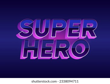 SUPER HEO Text effect vector background. Vector eps 10