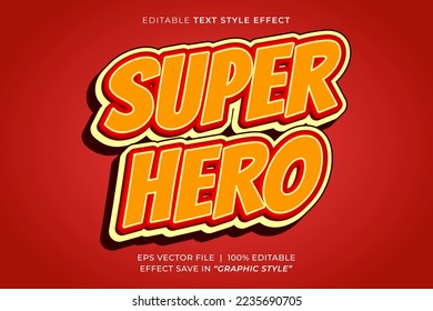 Super hero 3d editable text effect template