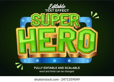SUPER HERO 3D EDITABLE TEXT EFFECT VECTOR FILE