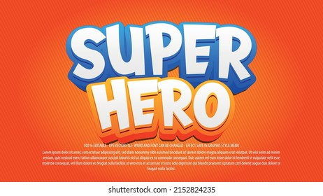 Super hero 3d style text effect 