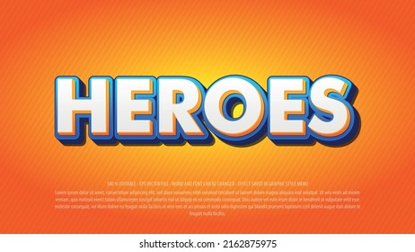 Super Hero 3d Style Text Effect Template