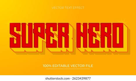 Super Hero 3d text effect and editable text effect