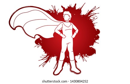 Super Hero action cartoon graphic vector