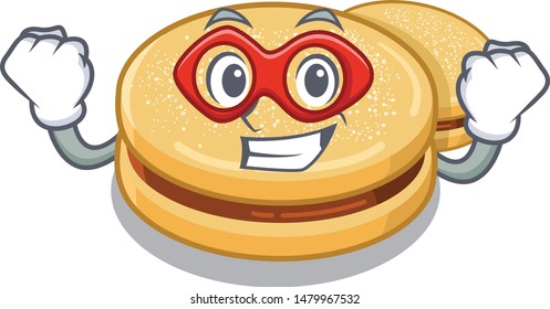 Super hero alfajores with in the cartoon shape