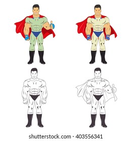 Super hero.  Approving
