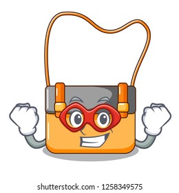 Super hero bag messenger businessman the leather character