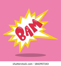 super hero bam design vector illustration