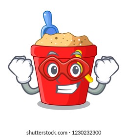 Super hero beach bucket shape the fun character