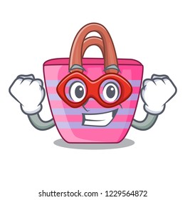 Super hero Beach picnic bag on character shape