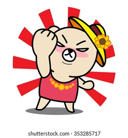 Super Hero Bear Cartoon vector illustration