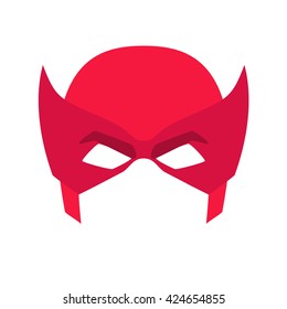 Super Hero Blue Mask For Face Character In Flat Style. Heroic Or Savior Vector Illustration. Photo Props. 