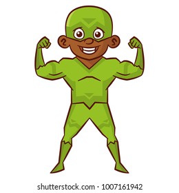 Super hero boy Cartoon character Isolated Vector illustration