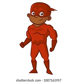 Super hero boy Cartoon character Isolated Vector illustration