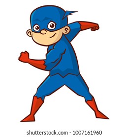 Super hero boy Cartoon character Isolated Vector illustration