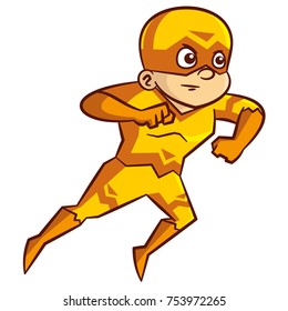 Super hero boy Cartoon character Isolated Vector illustration