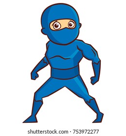 Super hero boy Cartoon character Isolated Vector illustration