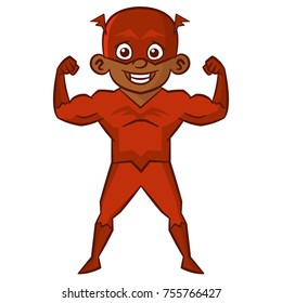 Super hero boy Cartoon character Isolated Vector illustration