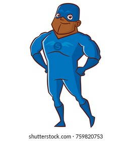 Super hero boy Cartoon character Isolated Vector illustration